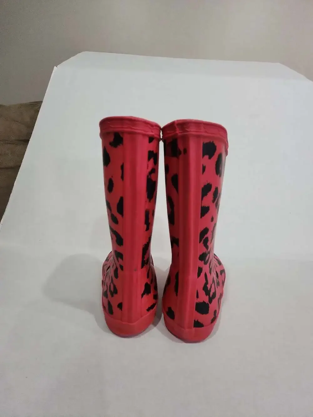 Hunter Kids First Classic Leopard Print Rain Boots Pink UK 11